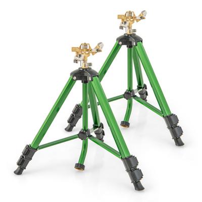 Costway Impact Sprinkler on Tripod Base Set of 2 with 360 Degree Rotation-S