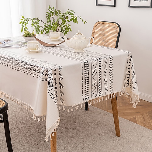 böhmische Tischdecke mit Fransen Image