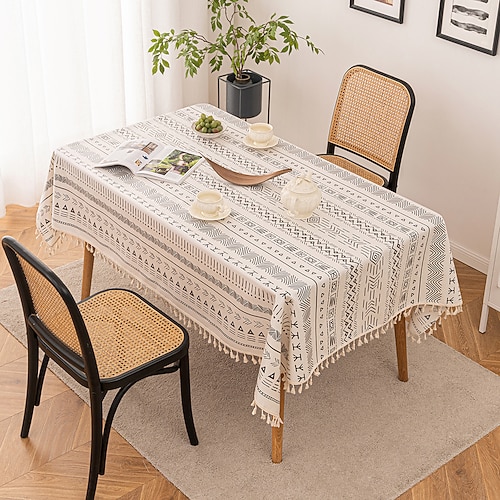 böhmische Tischdecke mit Fransen Image