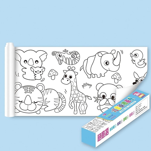 Bestes Weihnachtsgeschenk Kinderzeichenrolle leicht zu zerreißen mit Malpartner-12 Buntstifte 118''x118'' (300cmx300cm) Image