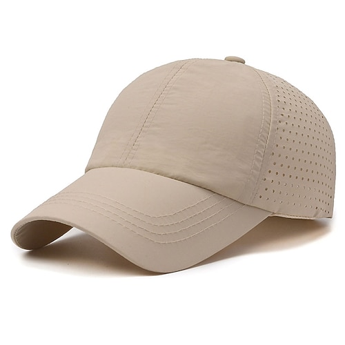 Herren Cap Basecap Sonnenhut Kappe Schwarz Weiß Polyester Modisch Brautkleider schlicht Strasse Täglich Glatt Einstellbar Sonnenschutz Atmungsaktiv Schnelltrocknend Image