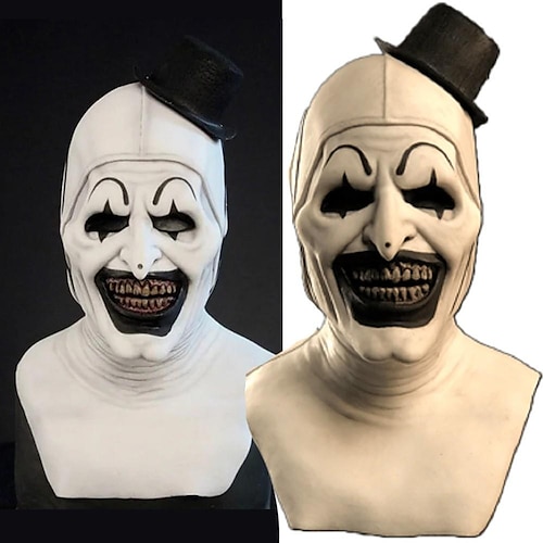 Kunst der Clown Karneval Cosplay Kostüm Maskerade Schrecklicher Cosplay Erwachsene Herren Damen Halloween Karneval Maskerade Halloween Party / Abend Maskerade Einfaches Karnevalskostüm Verkleiden Image