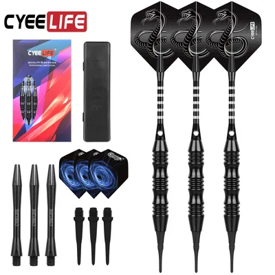 CyeeLife 20g 3pcs Tip Darts Aluminum Shaft Electronic Plastic Dartboard Indoor Outdoor Games Family