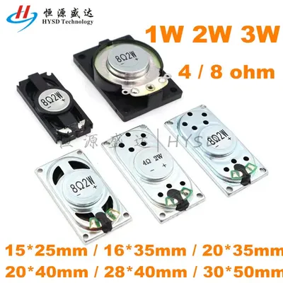 2PCS Notebook Speaker Horn 2W 3W 4R 8R 1635 2035 2040 Loud speaker 8 ohm 4 ohm 3 2 Watt 16*35mm 20*35mm 28*40mm 20*40mm 30*50mm