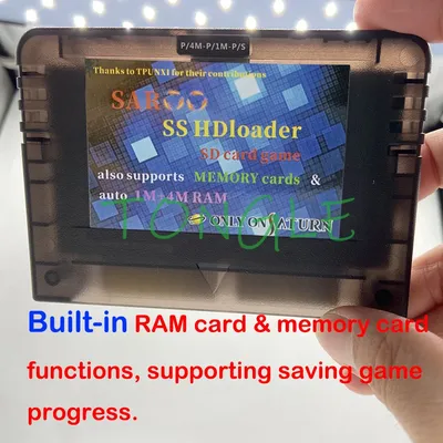 New V0.7 SAROO SS HDloader Game Reader Cartridge Fast Reading Card Support SD TF Menory Cards Play