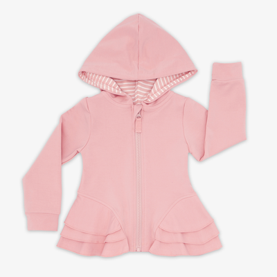 Mauve Blush Peplum Hoodie - 6