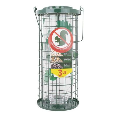 Perky-Pet Squirrel Stumper 3 lb. 8-Port Caged Bird Feeder with Twist-Lock Lid
