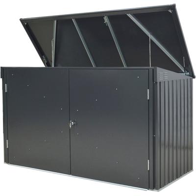 Aufbewahrungsbox TEPRO "Universalbox Store Max", grau (anthrazit), B:232,5cm H:132cm T:104,5cm, Metall, Aufbewahrungsboxen, BxTxH: 232,5x104,5x132 cm