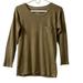 J. Crew Tops | J. Crew Authentic Garment Dyed Olive Green Crewneck Tee Long Sleeve Size Xs | Color: Green | Size: Xs