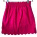 J. Crew Skirts | J. Crew Hot Pink Elastic Waist Scalloped Edge Linen/ Cotton Blend Mini Skirt | Color: Pink | Size: 0