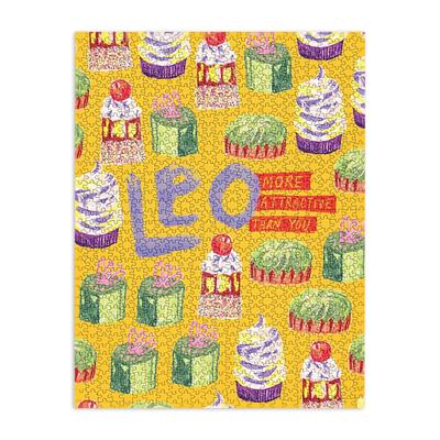 H Miller Ink Illustration Leo Birthday Treats in Orange Puzzle