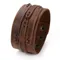 2025 Trend Jewelry Bracciale in pelle liscia intrecciata a mano vintage Bracciale largo in pelle per accessori da uomo Pulsera
