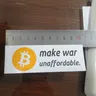20 pz 10.5x3.5cm Bitcoin Make War etichetta non conveniente ventagli di criptovaluta pubblicità