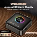 Ricevitore trasmettitore audio Bluetooth 5.4 FM USB 3.5MM AUX RCA Stereo HIFI Musica Display a LED Adattatore wireless con microfono