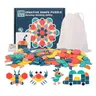 Montessori Spaß 180 Teile Puzzle Puzzle für die frühe Bildung geometrische Form passendes Puzzle