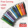 20-200 penne penna a sfera in metallo all'ingrosso penna pubblicitaria Texture in gomma Logo