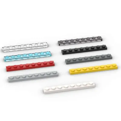 MOC 10PCS 3460 1x8 Platte Bausteine Kit High-Tech Reifen Bord Licht Panel Ziegel Partikel spielzeug Kinder Geburtstag Kind Geschenke Image
