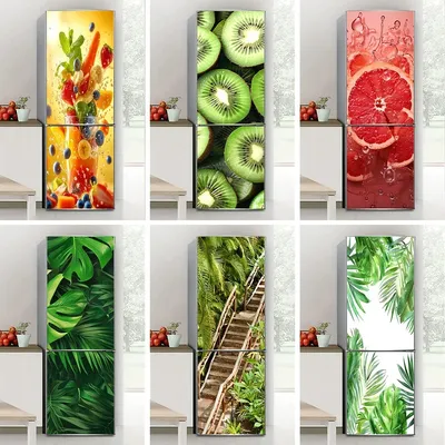 3D realistische Obst gedruckt Kühlschrank Tür Wrap Wandtattoos abziehen und aufkleben wasserdichte Image