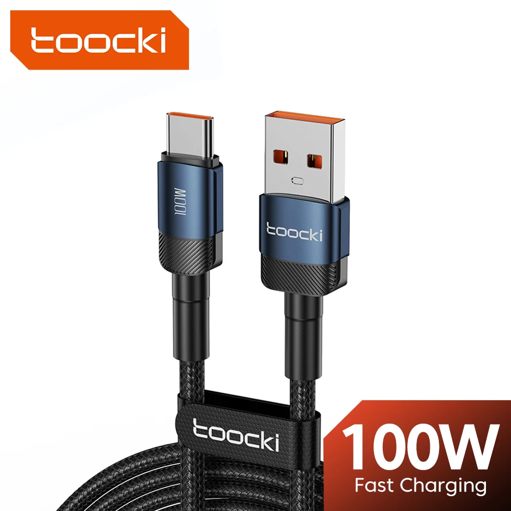 Toocki 6A USB-zu-Typ-C-Kabel für Huawei Xiaomi PD 100 W Schnellladegerät USB-C-Datenkabel Schnellladung für Samsung Oneplus Image