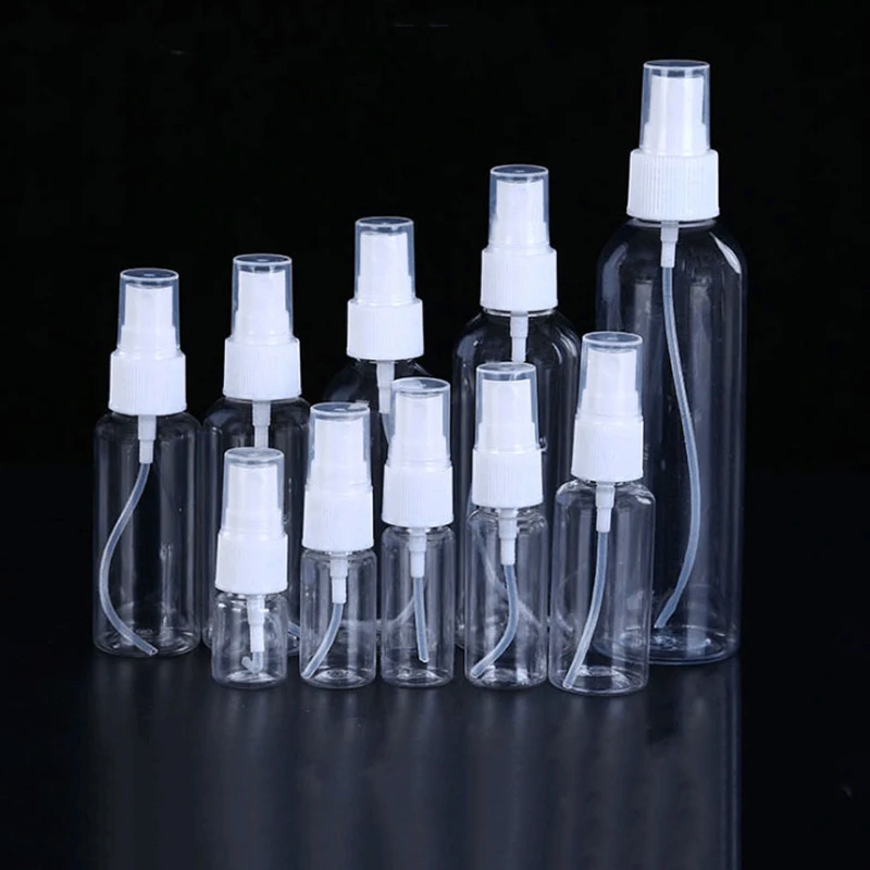 10ml-500ml kleine Sprüh flasche kosmetische Parfümsp ender Vorrats glas Reise tragbare Seifen flasche transparente Plastik flaschen Image