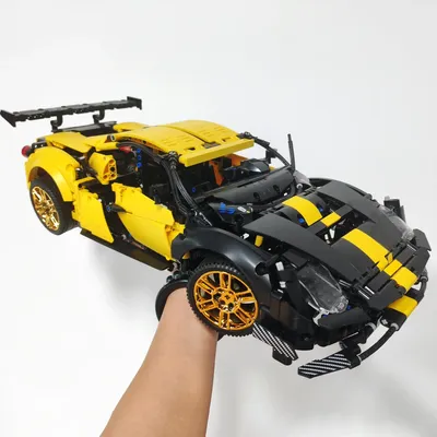 High-Tech 86200 technische Super-Speed-Sport gelb schwarz Auto Bausteine Ziegel Modell Spielzeug Weihnachten Geburtstags geschenke 1785 stücke Image