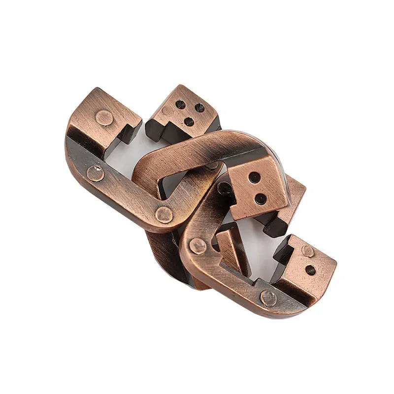 Legierung Brother Lock 3D Metall Erwachsene Intelligenz Puzzle Spielzeug Labyrinth Lösung Spielzeug Puzzle Stress Relief Spielzeug Image