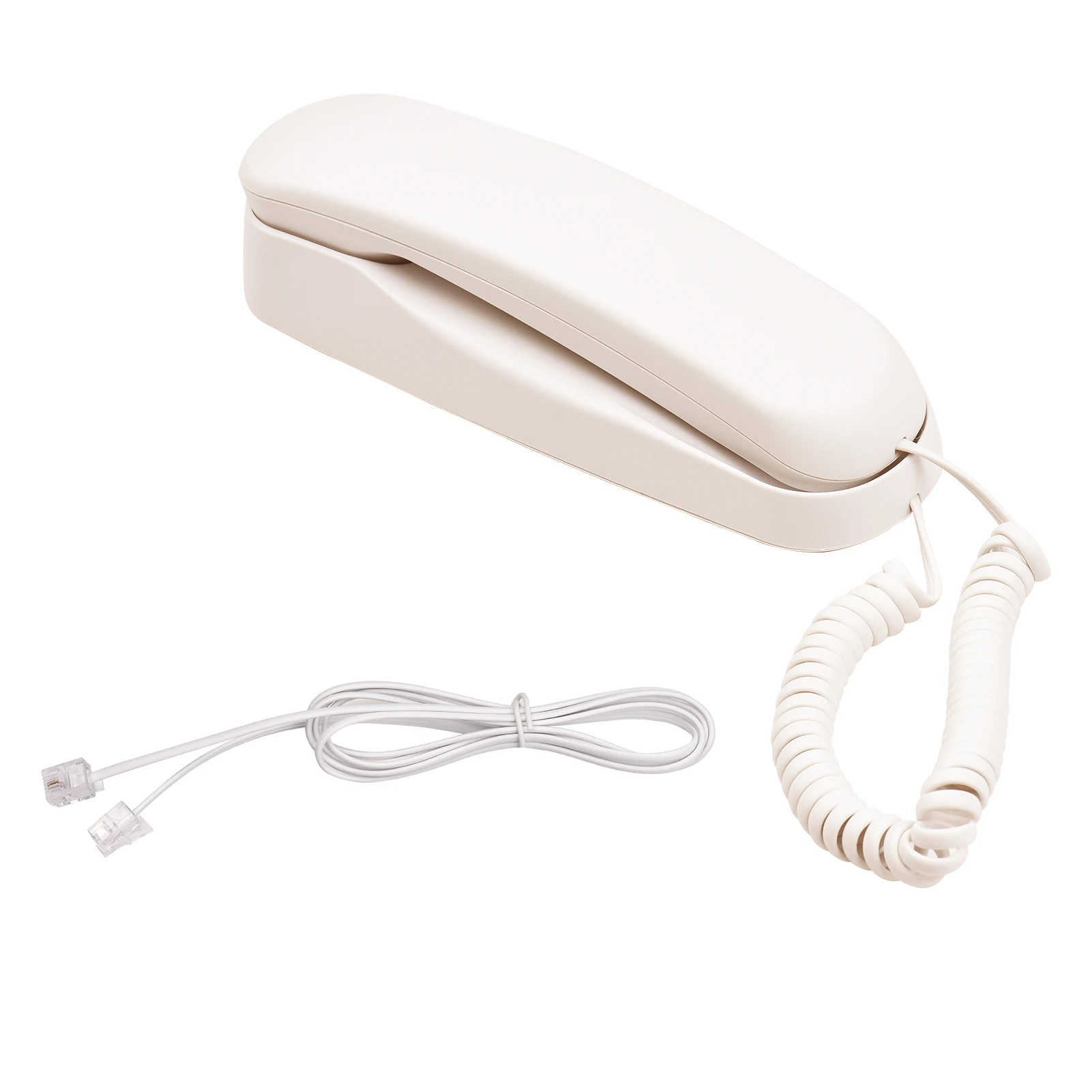 Mini téléphone fixe filaire de bureau, téléphone fixe montable au mur, prend en charge les fonctions muettes/pause/réclenchement pour la maison, l