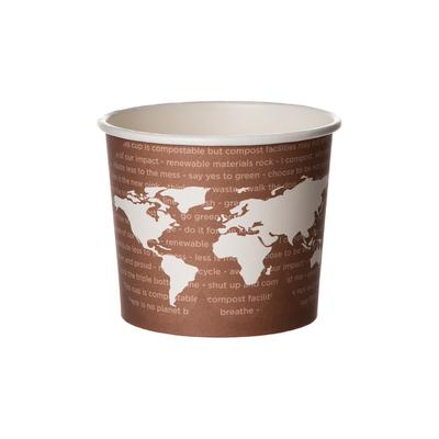 Eco Products EP-BSC10-WA 10 oz World Art Food Container - Paper, Brown, Renewable & Compostable