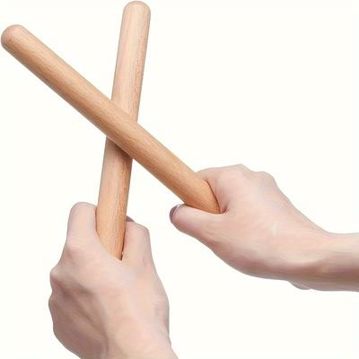 TEMU 2 Pieces Of Educational Wooden Drumsticks - Beginner Classical Music - Perfect Percussion Gifts For Boys And Girls