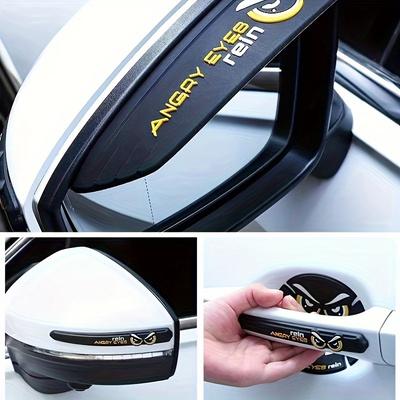 2 Pieces New Owl-style Car Rearview Mirror Rain Shield And 2 Pieces Rearview Mirror Anti-collision Strip