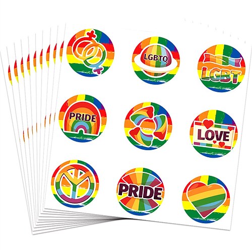 Regenbogen Festival Stolz Monat Kameraden 180 stücke Geschenk Brief Versiegelung Aufkleber Dekorative Requisiten Party liefert