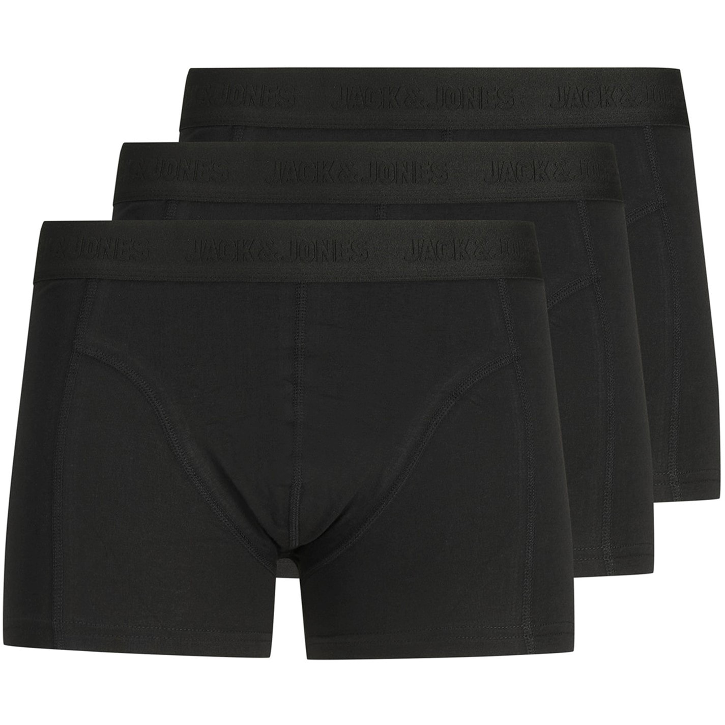 Jack & Jones Mens 3 Pack Trunks - Black - Size 3XL | Jack & Jones Sale | Discount Designer Brands
