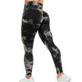 Per donna Pantaloni da yoga Leggings da yoga Vita Alta Yoga Allenamento in Palestra Pilates Collant Tinta a nodi Nero Arancione Azzurro chiaro Spandex Gli sport Abbigliamento sportivo Elasticizzato