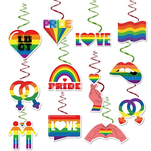 Spiral-Kleiderbügel für Regenbogen-Festival-Mottoparty, Pride Month-Deko-Requisiten, Spiral-Kleiderbügel für Juni-Partys