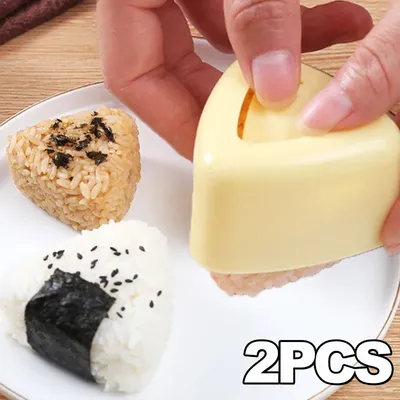 1/2Pcs Triangular Plastic Sushi Mold Onigiri Rice Ball Food Press Maker Japanese Bento Baby Rice