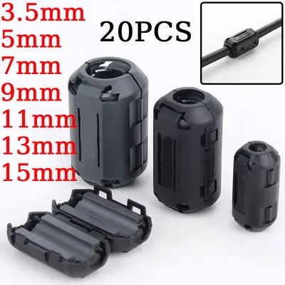 Ferrite Core Cord Ring Choke Bead 3.5/5/7/9/13/15mm RFI EMI Noise Suppressor Filter For USB Antenna