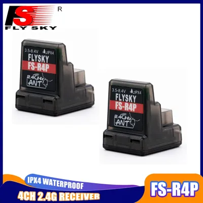 FLYSKY 1/2/4PCS 4CH IPX4 Waterproof FS-R4P 2.4G Receiver 3.5-8.4V Built-in Single Antenna for RC
