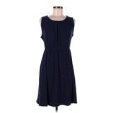 Shiela Rose Casual Dress - A-Line Crew Neck Sleeveless: Blue Solid Dresses - New - Women's Size Medium