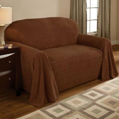 Fleece Furniture Cover Loveseat, Loveseat, Cocoa