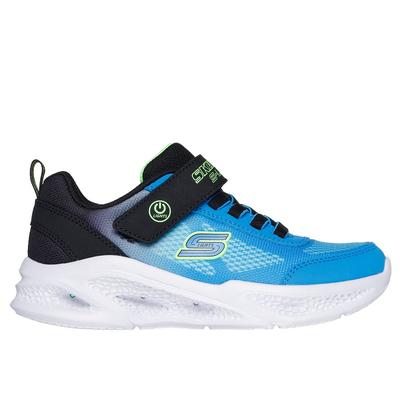Skechers Boy's Meteor-Lights - Krendox Sneaker | Size 12.0 | Black/Blue | Textile/Synthetic