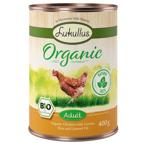 Lukullus Organic Adult Huhn mit Karotte (glutenfrei) - 6 x 400 g