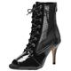 Women's Stiletto High Heel Professional Dance Sandals Boots Sexy Comfortable Mesh Peep-toe High Top Lace-up Mid Calf Boots Modern Jazz Latin Ballroom Dance Shoes With Zipper ( Color : Black , Size : 6