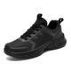 JiuQing Women's Casual Running Shoes Walking Sneakers Lightweight Fitness Tennis Travel Shoes,Black,3.5 UK