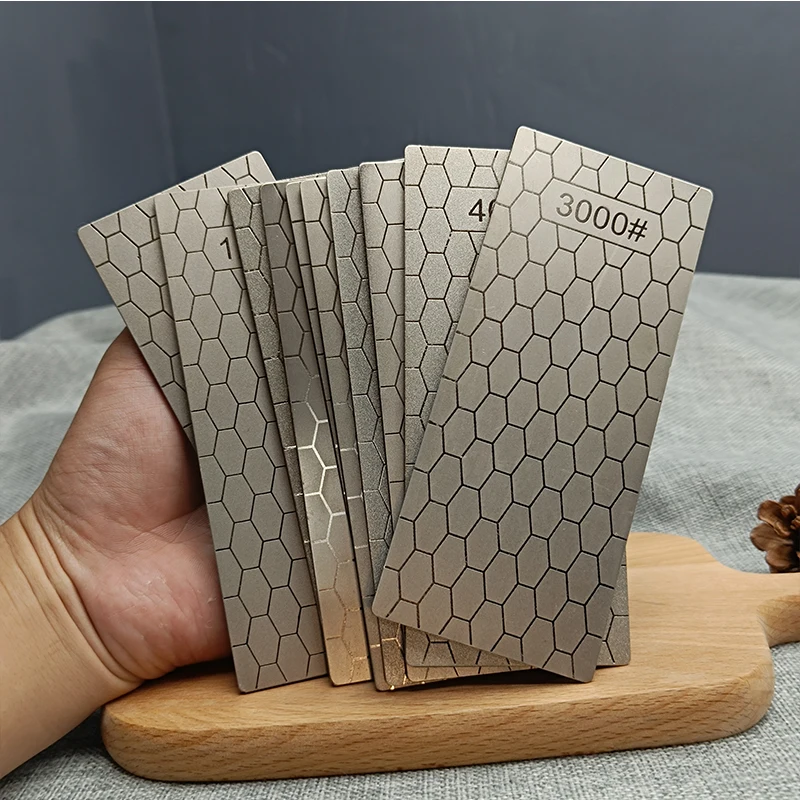 Diamant-Schleifstein 240 # 800 # 2000 # 3000 # Waben-Schärfklinge. Schärfen Sie die Klinge. Messerschärfer. Ultradünner Schleifstein Image