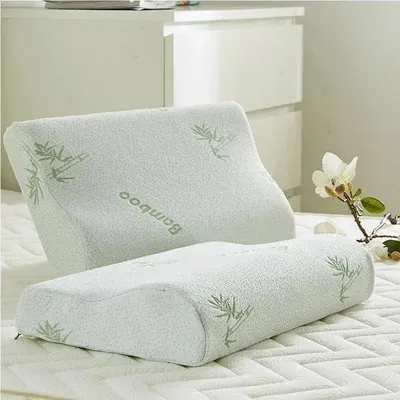 50*30cm Bambus Faser Kissen Langsam Rebound Gesundheit Pflege Memory Foam Kissen Memory Foam Kissen Orthopädische Kissen Unterstützung NeckRelief