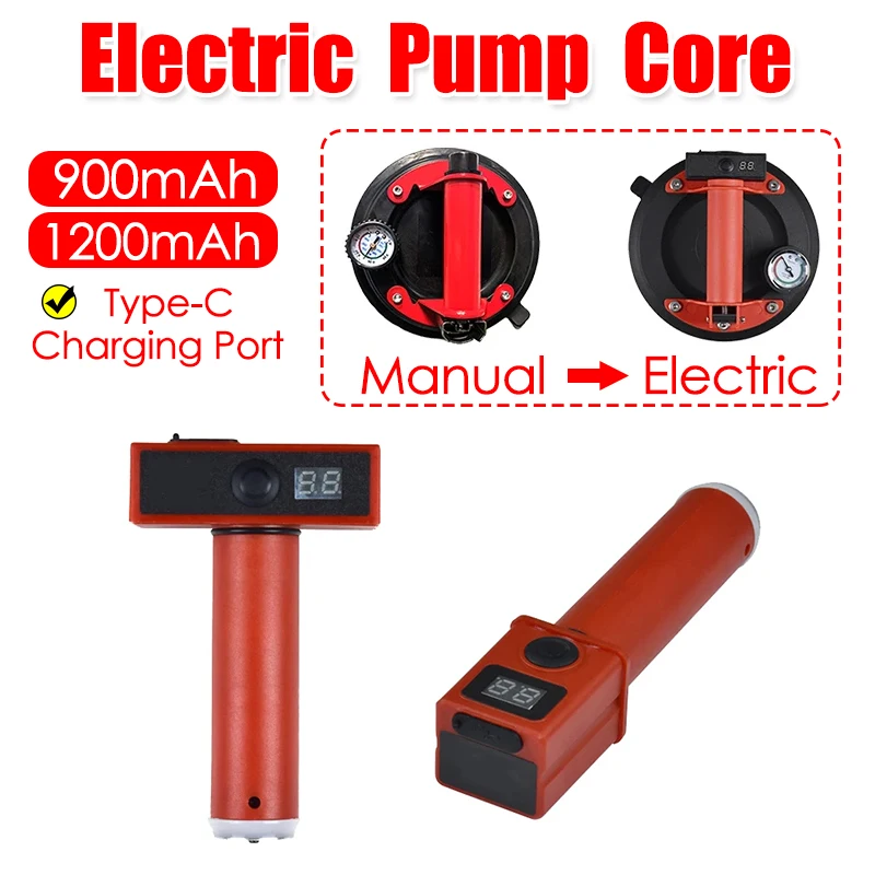 Manueller Saugnapf wandler zum elektrischen Vakuum-Saugnapf Zubehör für den elektrischen Pumpen kern 900/1200mah automatischer Druck ausgleich Image