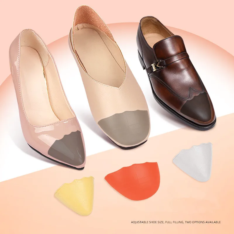 Zehenstopfen, weicher Schwamm, halbe Einlegesohlen, wiederverwendbare Zehenfüller-Einsätze für Schuhe, verstellbare, zu große Fußstützen-Pads, Unisex-Schuheinlagen Image