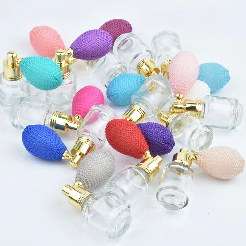 10 teile/los 5 ml Bunte Airbag Parfüm Spray Flasche Gasbag Ballon Duft Flasche Zerstäuber Glas Ätherisches Öl Flaschen Image