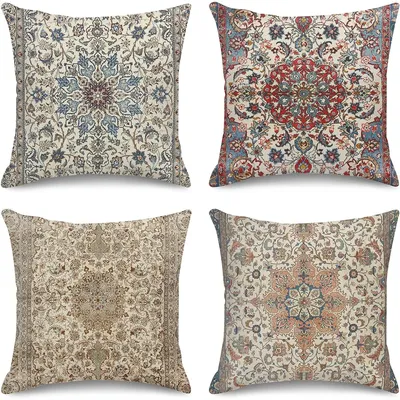 Mandala-Muster, braun, Dekokissenbezug, Heimdekoration, Kissenbezug, Outdoor-Kissen, Image