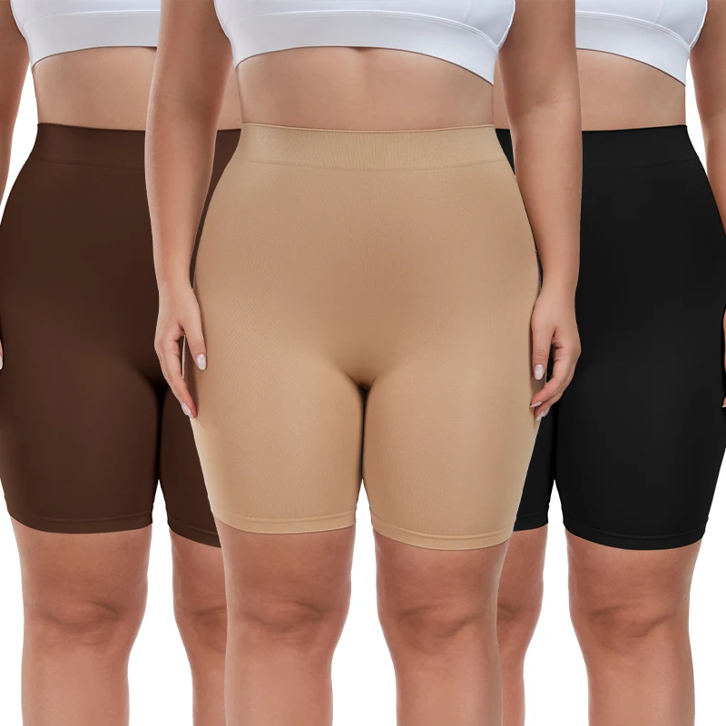 Anti-Chafing Shorts Shapewear Frauen Bauch-steuer Nahtlose Shorts Butter Lifter Body Shaper Taille Abnehmen Unterwäsche Atmungsaktiv Image